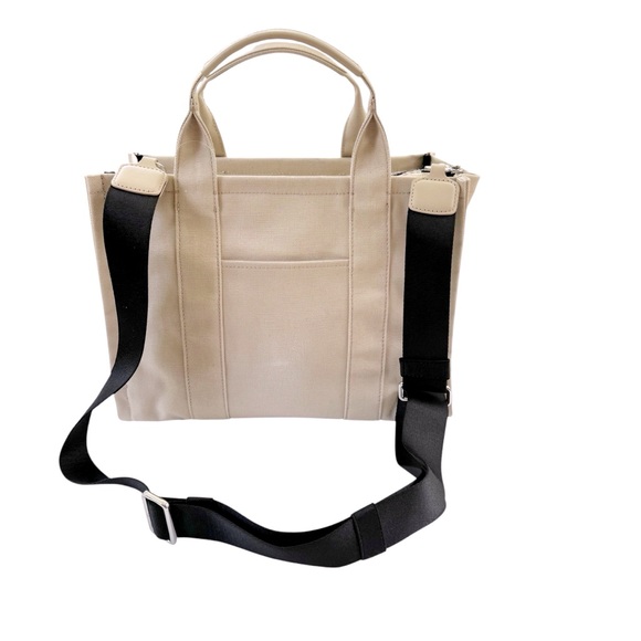 NEW Quince 100% Organic Canvas Small Crossbody Tote Beige - Picture 6 of 16